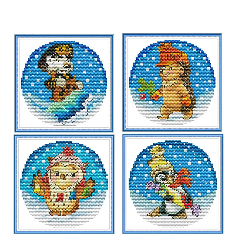 Набор для вышивки крестиком Joy Sunday 14 карат DMC с принтом | Дом и сад