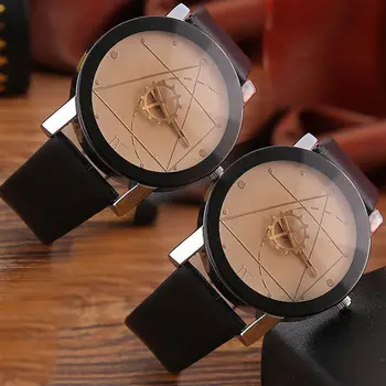 

Creative Personality Minimalist Leather Men Women Watches Analog Watch Casual Wristwatch GK99