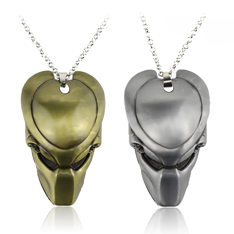 Горячая AVP Alien ожерелье s Маска хищника ожерелье Металлические ожерелья из сплава герои для мужчин Ювелирные изделия Подарки