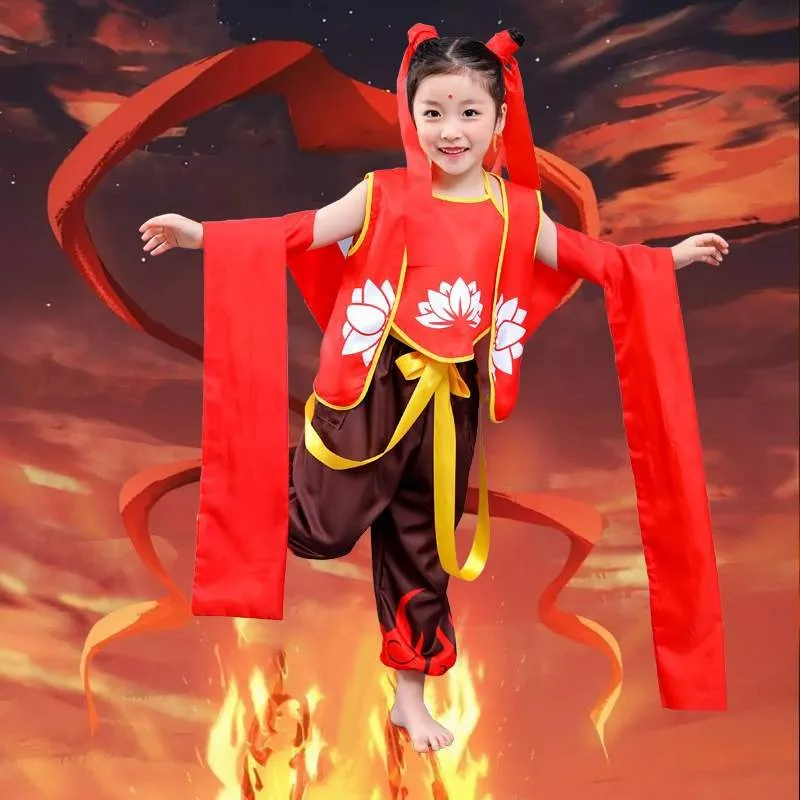 

Suitable for Small Monster na zha Childrenswear Magic Children Incarnation Clothes Men And Women Performance Daily Life na zha C