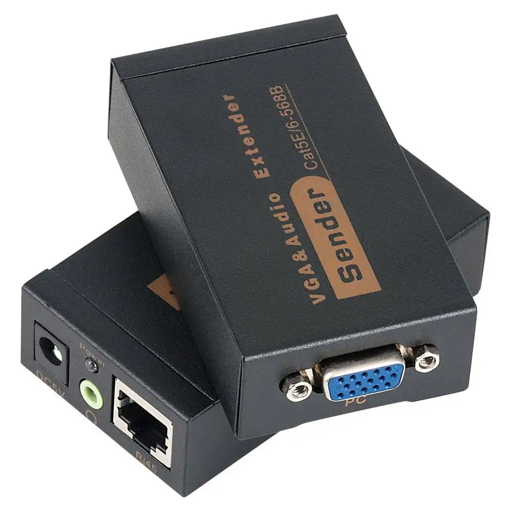 Удлинитель Zeadow VGA Cat5e Cat6 300 футов внешний кабель Ethernet до 100 м передатчик + приемник с