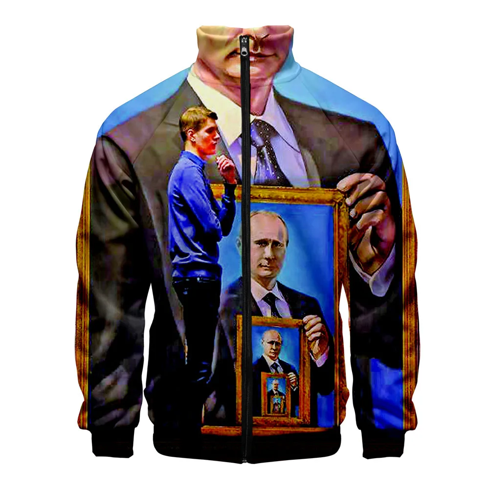 Putin Jacket Men Slim Fit Windbreaker Women Zipper winter jacket Harajuku Streetwear Stand collar jacket