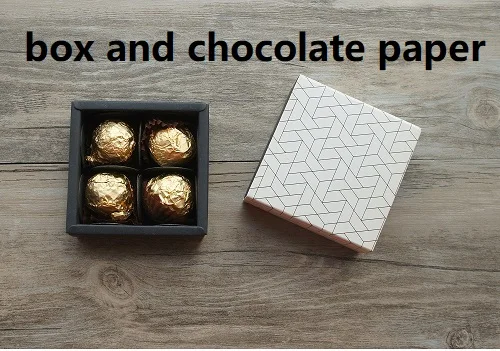 box chocolate paper 8,9*8,9*3,5 см черно-белая классическая Смешанная стильная Подарочная коробка для шоколада 10 комплектов конфетных коробок на День святого Валентина DIY ручной работы для использования на свадьбе - Цвет: box chocolate paper