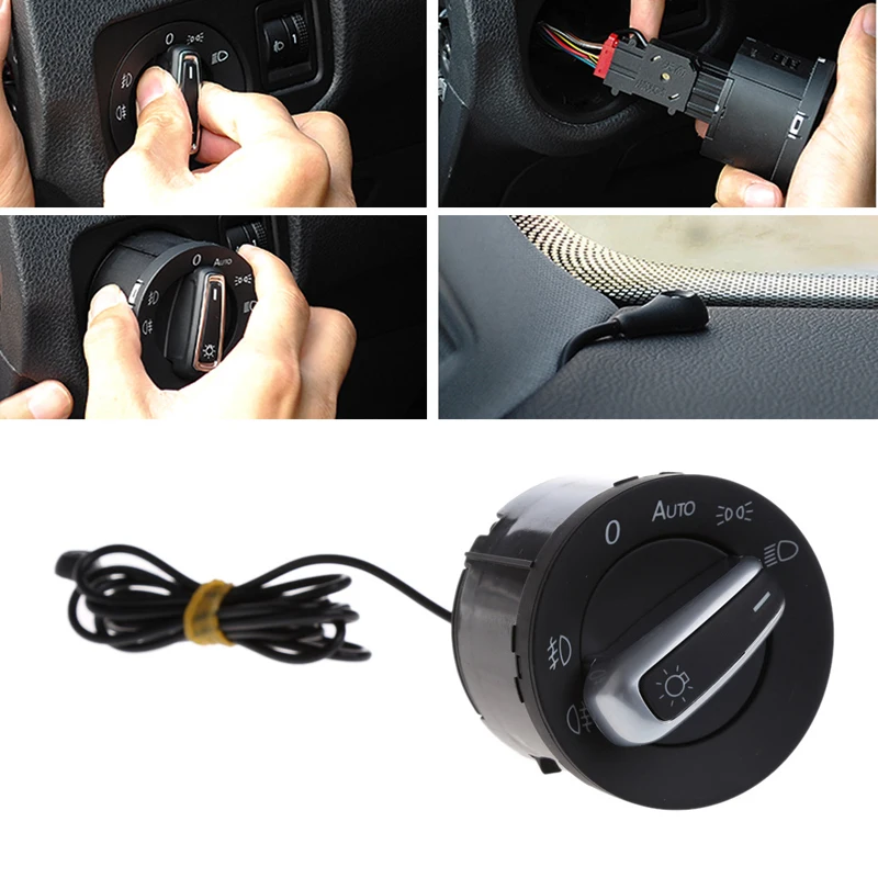 Sensor de luz de cabeza automático e interruptor de Original para VW Golf 5 6 MK5 MK6 Tiguan, relés para Interior de coche|headlight switch|auto head light light sensor