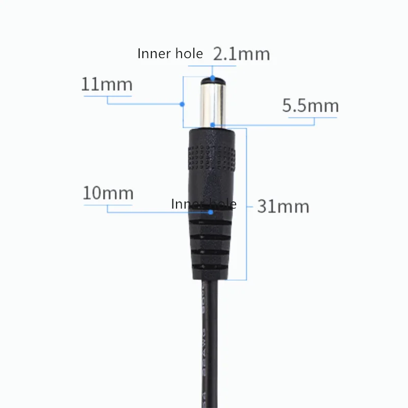 1 шт. DC силовой кабель-удлинитель 1/3 м/10 футов разъем для 5,5 мм x 2,1 мм штекер для камеры видеонаблюдения 12 вольт удлинитель