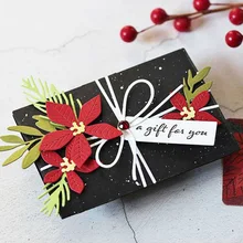 Рождественская коробка, цветочный венок, металлические трафареты для поделок, скрапбукинга, фотоальбом, изготовление декоративных бумажных открыток Новинка