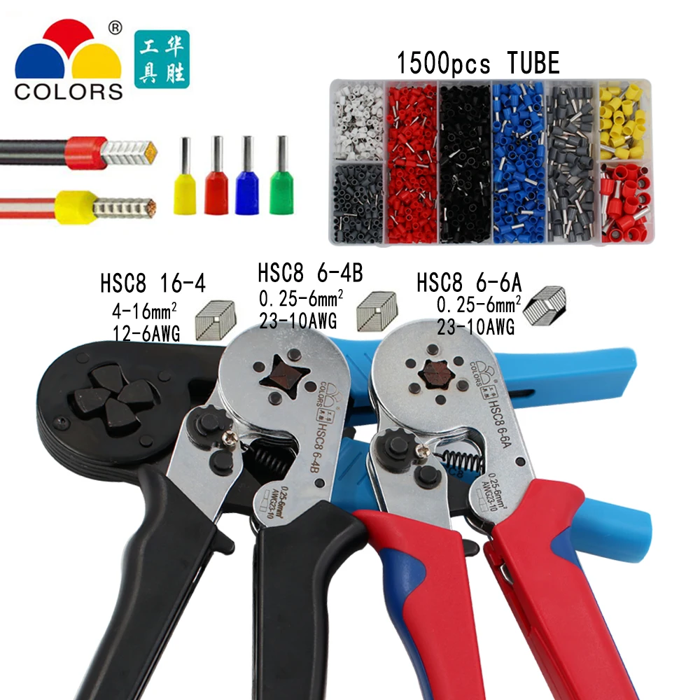 

Tubular terminal crimping tool HSC816-4 4-16mm2 12-6awg 6-4b / 6-6a multi-function specification package