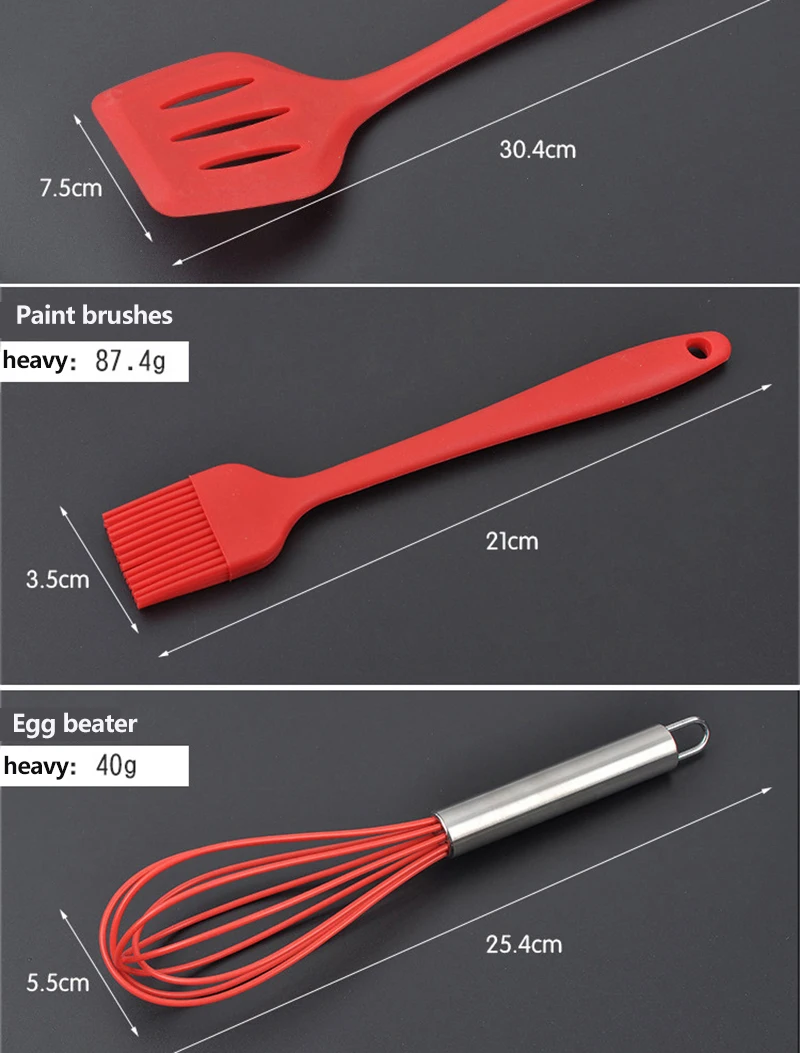 Practical 12 cover series DPAKB silicone kitchen utensils and appliances