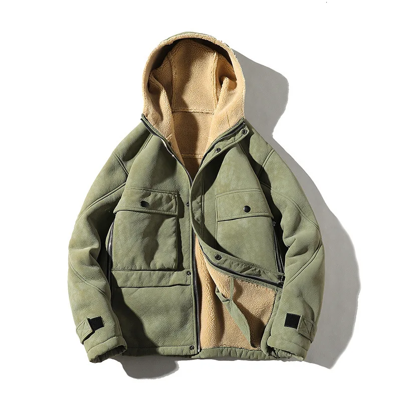 

Winter 2019 Increase Down Thickening Man Jacket Tide Handsome Coat One Short Fund Jacket Lamb Hair Loose Coat
