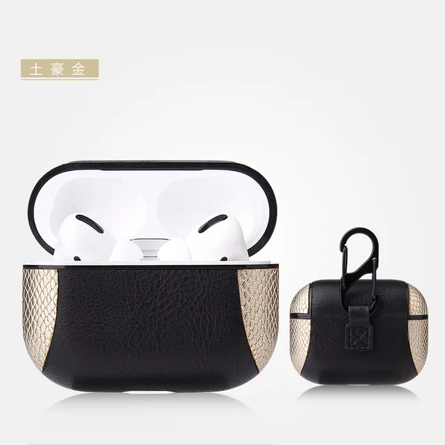 BER-LK0102 Для Airpods pro Bluetooth беспроводная гарнитура бизнес из искусственной кожи коробка для наушников Жесткий PC Air Pods pro Чехол для зарядки чехол для корпуса - Цвет: BER-LK0102