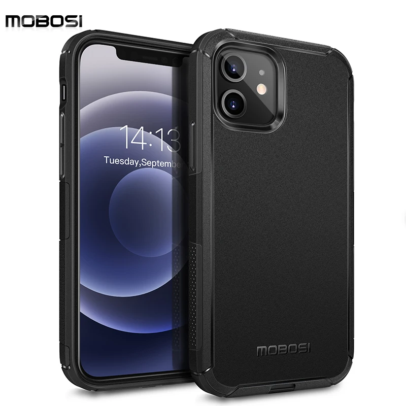 MOBOSI Case For iPhone 12 12Pro Max 12 Mini Dual Layer Design Military Grade Drop Protection Heavy-Duty Rugged Armor iPhone Case