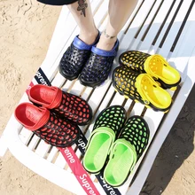 Оригинальные Классические Сабо; садовые Вьетнамки; водонепроницаемая обувь; мужские летние пляжные шлепанцы; прозрачные пластиковые сандалии; садовая обувь