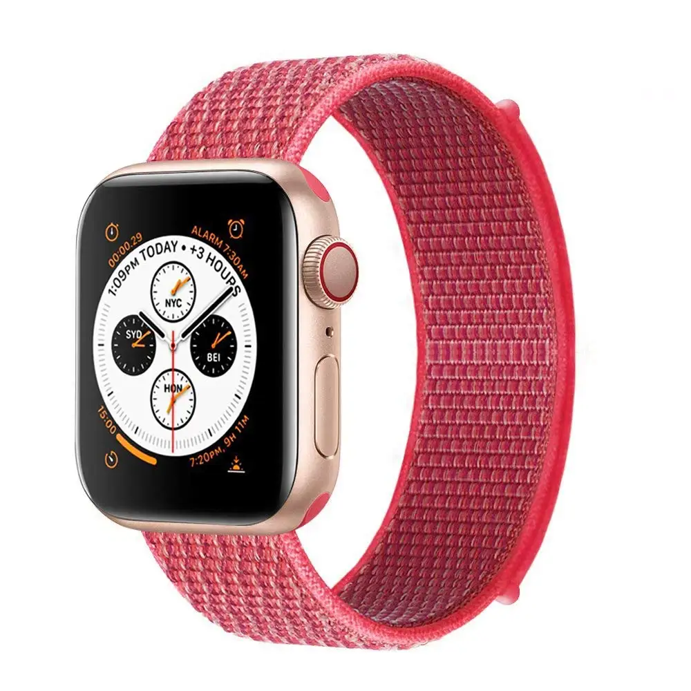 Ремешок для наручных часов Apple Watch 4 5 серии 3/2/1 38 мм 42 мм мягкий нейлон дышащий сменный ремешок Спортивные петли для наручных часов iwatch серии 4 40 мм 44 мм - Цвет ремешка: 8