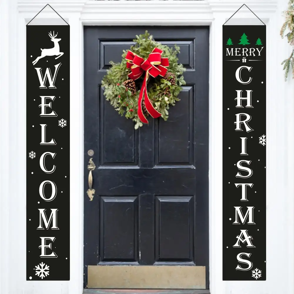 Festival Banner Christmas Decor Christmas Door Hanging Couplet