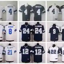 Stitiched, Dallas s DAK PRESCOTT Tony Romo Ezekiel Elliott Emmitt Smith Elite для мужчин Джерси