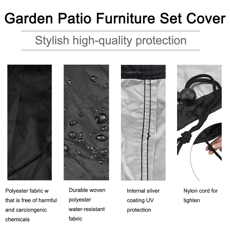 12 Size Outdoor BBQ Cover Dust Waterproof Weber Heavy Duty Grill Cover Rain Protective Outdoor Barbecue Round barbecue cover