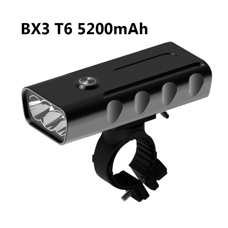 Передний велосипедный светильник Fietslicht, заряжаемый USB, 2600 мА/ч, велосипедный светильник, Водонепроницаемый светодиодный головной светильник, Аксессуары для велосипеда, новинка - Цвет: BX3 T6 5200mAH