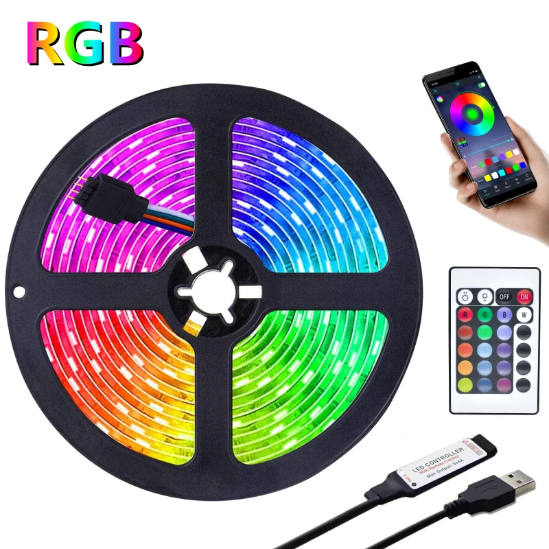 Светодиодная ленсветильник RGB RGB-подсветка 3 кнопки питание от USB 5 в постоянного