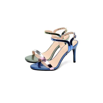 

Women's Sandals High Quality Ankle Strap Buckle Round Toe Stiletto High Heels Ladies Shoes Sexy High Quality Open Toe High Heels