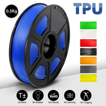 

SUNLU TPU Flexible Filament 1.75MM 0.5KG Matirial For 3D Printing Fit 1.75MM 3D Printers High Elasticity Refill