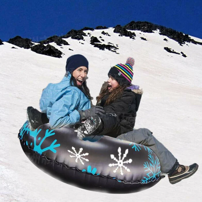 Snow Tube for Winter Fun Inflatable 47 Inch Heavy Duty Snow Sleds Skiing Supplies Snow Safety Protection Tool FDX99