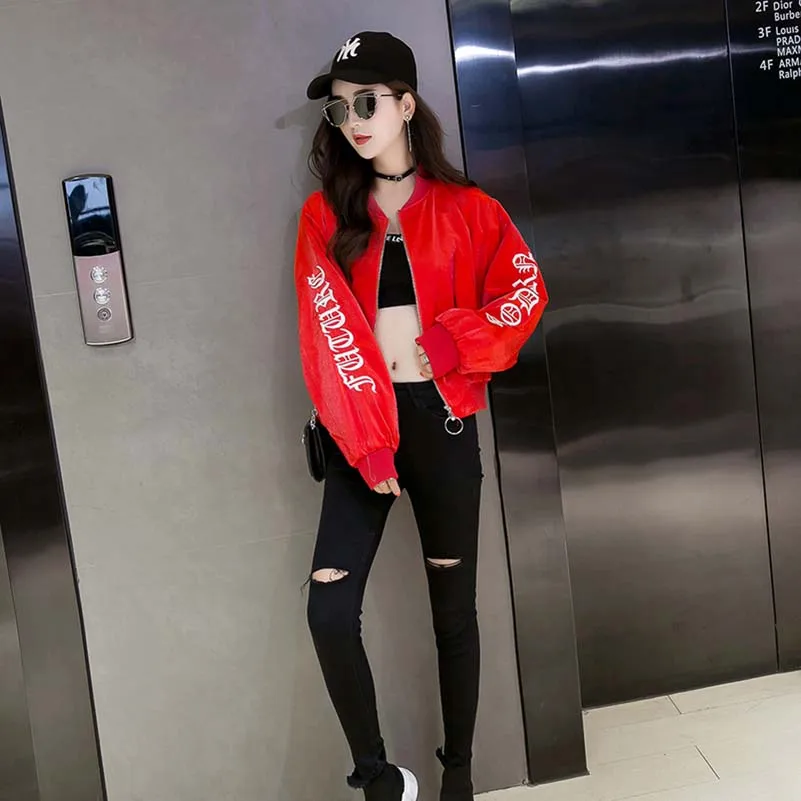 NiceMix Harajuku Тигр куртка Вышивка Осень черные женские куртки мода стимпанк Cortaviento Mujer Manteaux Femm