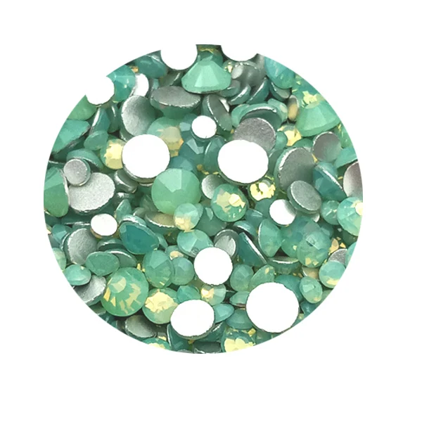 Супер глитер 4 г/упак. 31 цвет дизайн ногтей Хрустальные стеклянные стразы для ногтей 3D украшения ногтей драгоценные камни 1,5-4,8 мм - Цвет: green opal