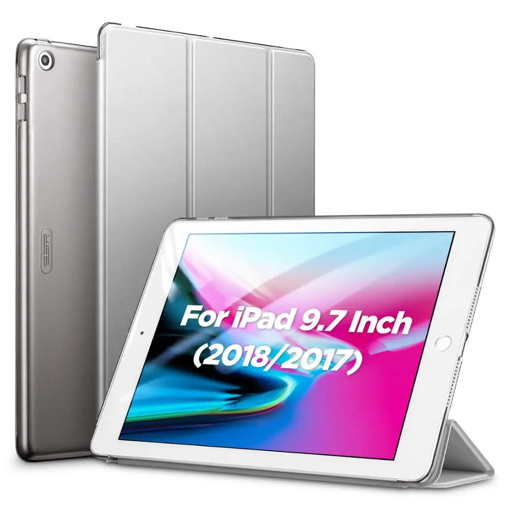 Цветной чехол ESR для iPad 9 7 дюйма 2018 Ультратонкий из искусственной кожи с функцией