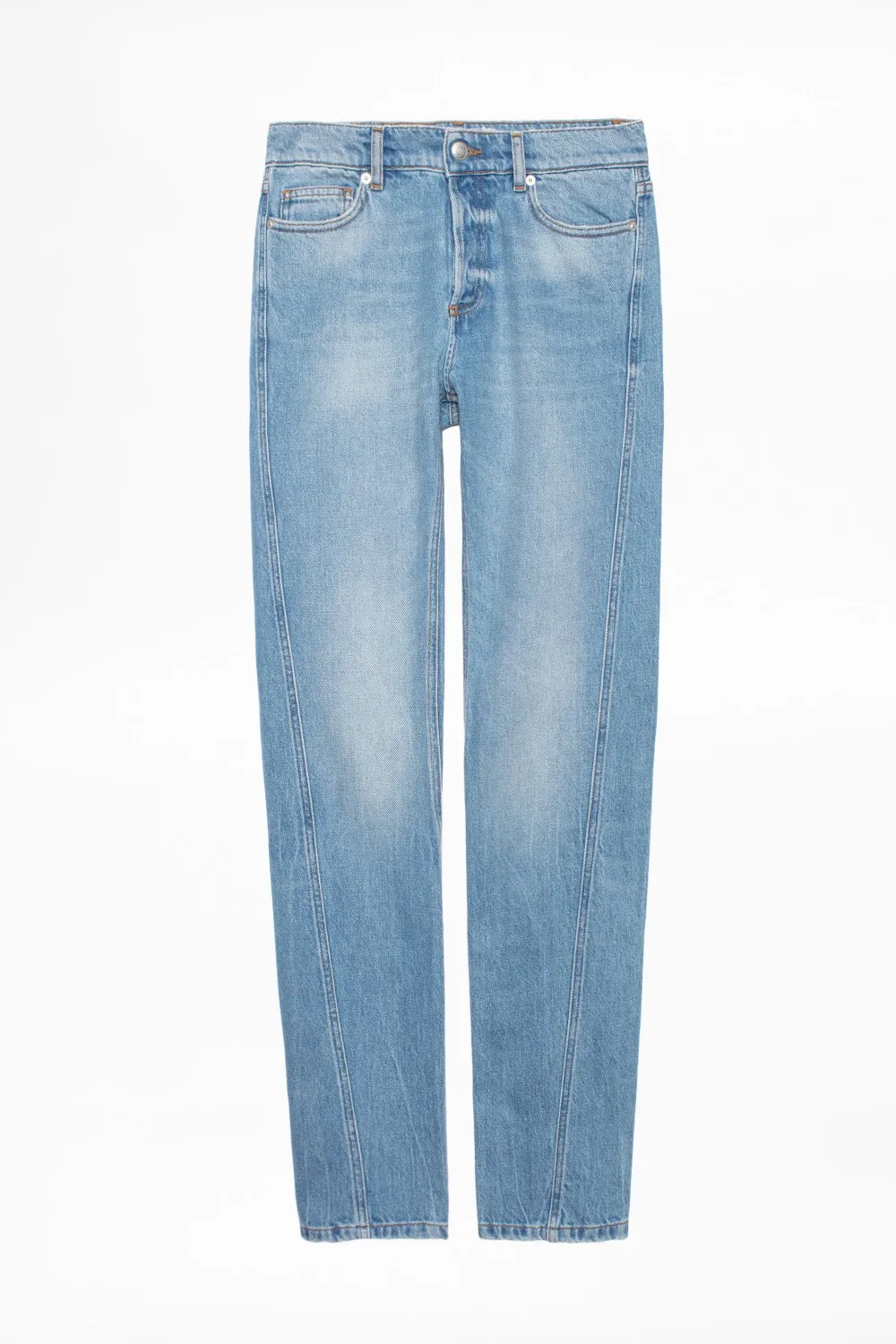 

2020 New Women Niche Denim Pants High Waist Straight Jeans Trousers Female Clothing
