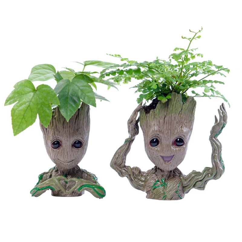 Оптовая продажа аксессуары для домашнего декора держатель ручек Baby Groot горшок