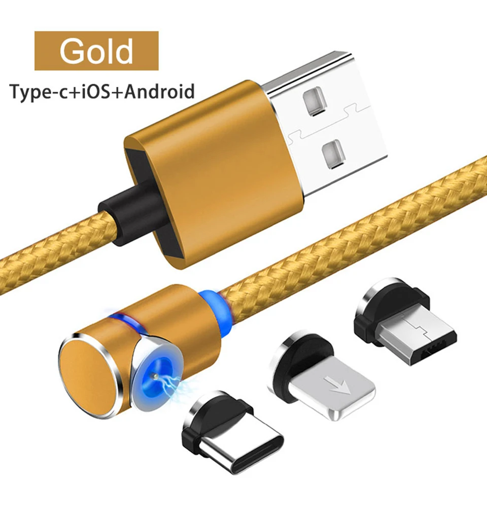 Магнитный зарядный кабель 2A Быстрая зарядка micro usb type C кабели для мобильных телефонов Android micro usb нейлоновый шнур 1 м