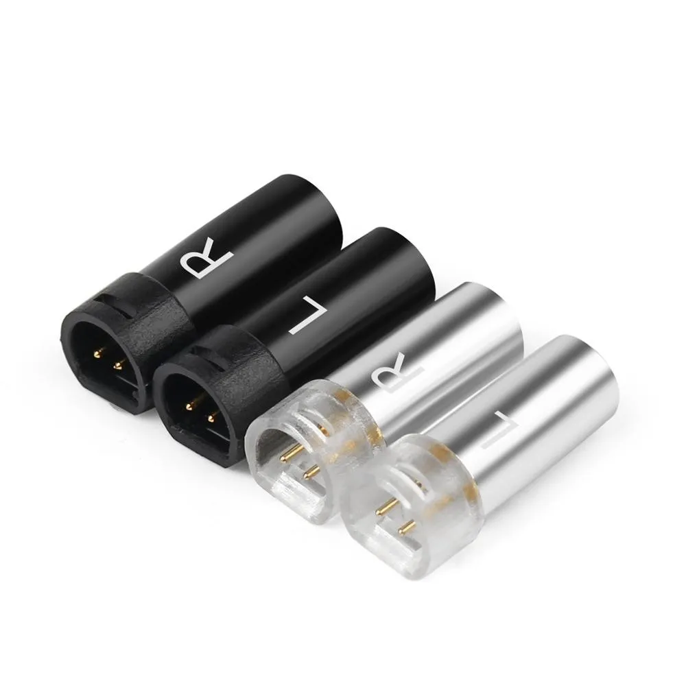 5pairs Earphone Pin Audio Jack For IE8 IE80 IE8I Headset Plug Aluminum Alloy Gold Plated Hifi Headphone Male Metal Adapter DIY