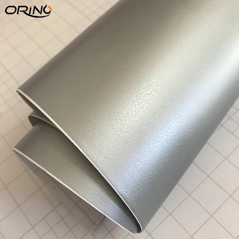 Silver Leather Vinyl Film Sticker-1