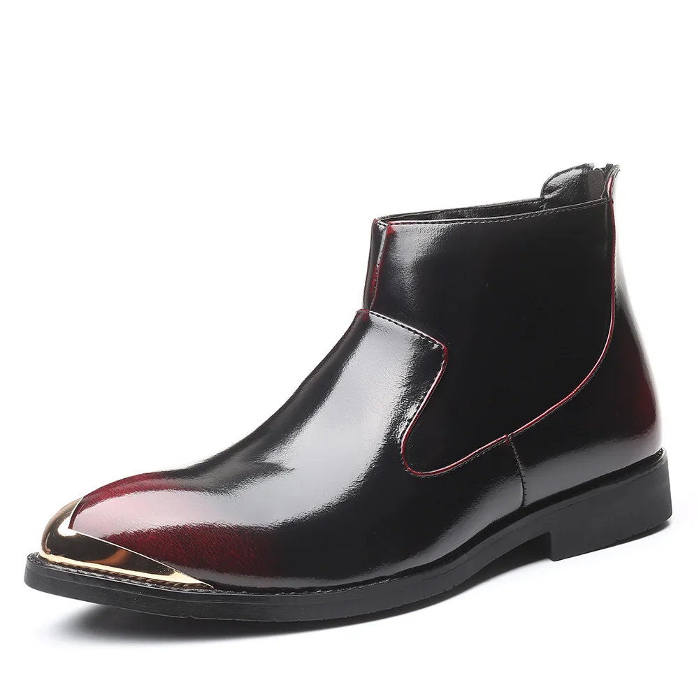 

Men Boots high quality Male oil Leather Shoes Adult Dr Motocycle Boots Warm Ankle Boots Winter Shoes Men Shoes Plus Size 48