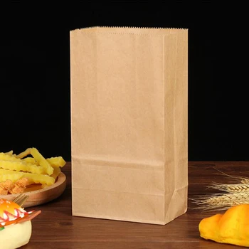 

Kraft Paper Gift Bag Wedding Packaging Bag Recyclable Food Bread Party Shopping Bag Holiday Gift Candy Bag