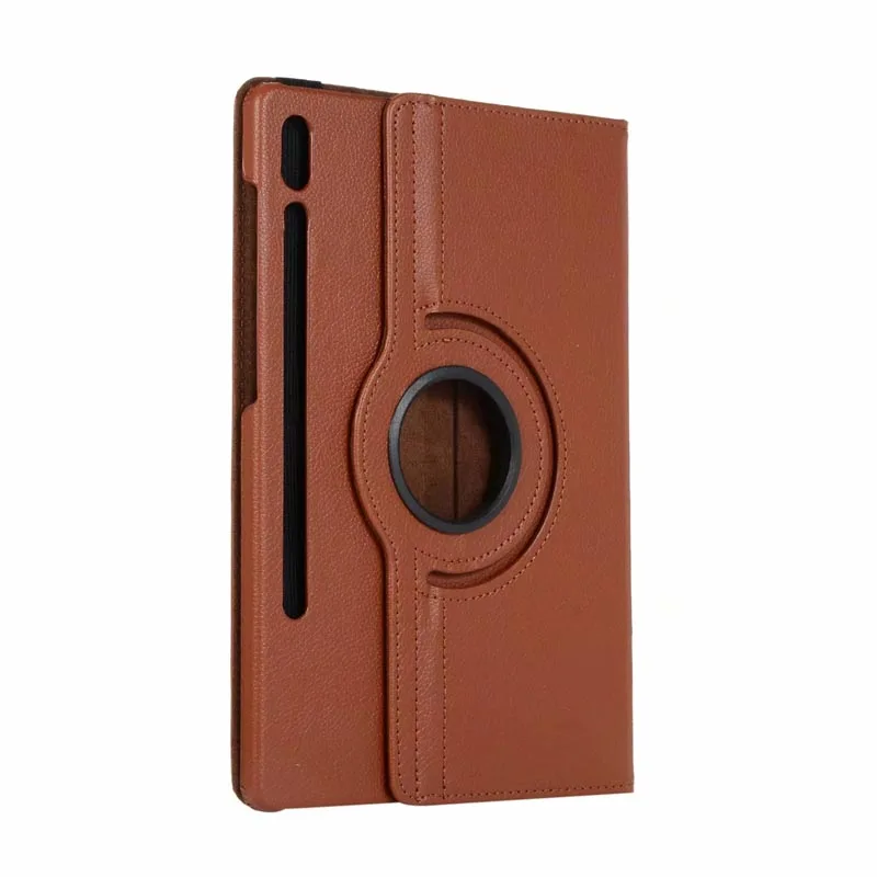 Brown 30 шт./лот для Samsung Galaxy Tab S6 10,5 ''чехол 360 градусов вращающийся из искусственной кожи чехол для Galaxy Tab S6 10,5 дюймов SM-T860 планшет - Цвет: Brown