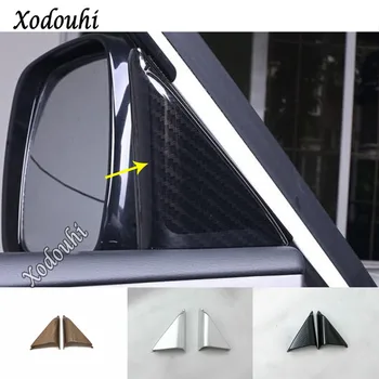 

For Nissan Patrol 2017 2018 2019 2020 Car Sticker Body Grain A Column Audio Speak Window Windshield Side Triangle 2pcs