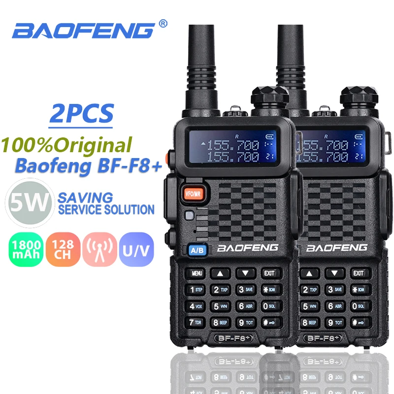2 шт Baofeng BF F8 + иди и болтай Walkie Talkie радио двухдиапазонный УКВ & Uhf SMA F двухстороннее