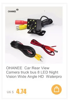 OHANEE " TFT lcd Автомобильный Монитор дисплей DC 12 V-24 V и 4 Pin IR камера заднего вида ночного видения для автобуса грузовика RV автоприцепа