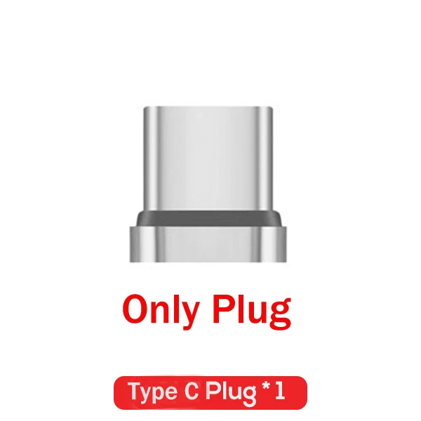 Магнитный кабель usb type-C для Xiao mi Red mi Note 7 mi 9, кабель USB C для быстрой зарядки и синхронизации данных для samsung S8 S9 Oneplus 6t type C - Цвет: Only Type C Plug