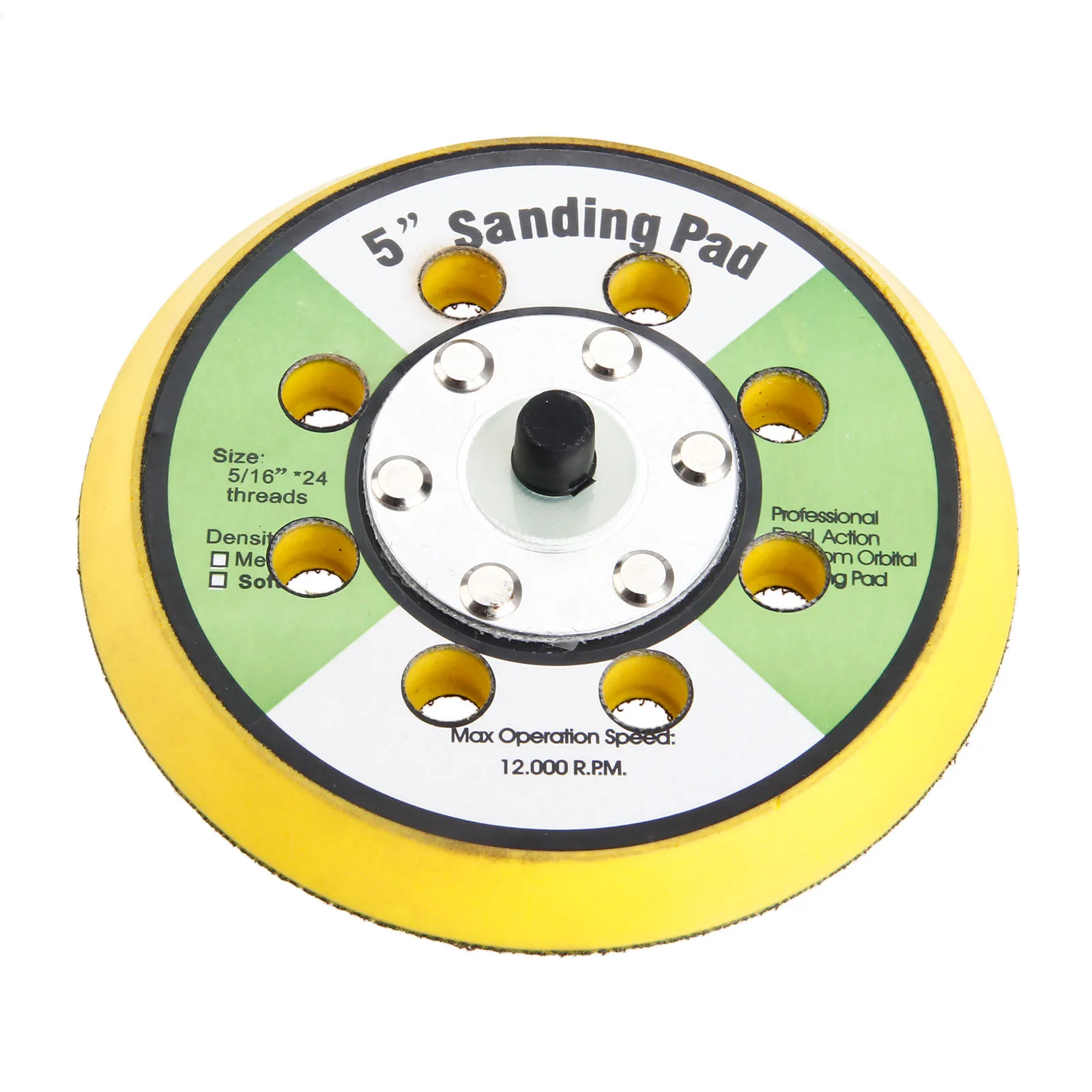 1pc 5inch Sanding Pad Polishing Disc Plate With 8 Holes For 125 Mm