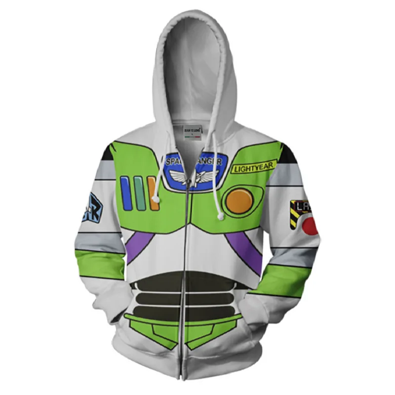

Toy Story Buzz Lightyear 3D Printed Zip Cardigan Hooded Hoodie Animated COS Related
