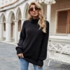 Mozuleva 2022 Autumn Winter Pullover Basic Warm Sweater for Women Soft Kniited Solid Korean Turtleneck Fashion Sweater Tops ► Photo 3/6