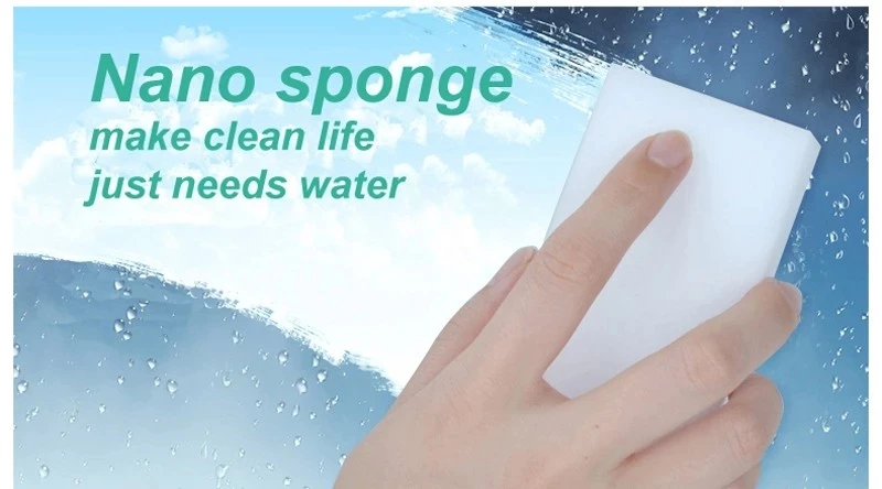 50pcs 10*6*2CM White Kitchen Sponge High Density Dish Washing Melamine Magic Cleaning Dishes Clean Melamine Sponge Eraser Pad
