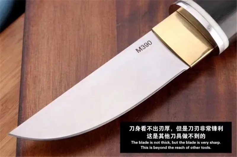 Австрия m390 стальной нож с фиксированным лезвием японский черный ebony Прямые ножи охотничий EDC инструмент с ножнами коллекционный подарок