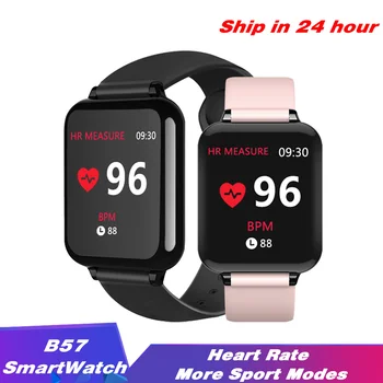 

B57 Smart Watch Waterproof Sports for iphone phone Smartwatch Heart Rate Monitor Blood Pressure Functions For Women Men PK P8 F8