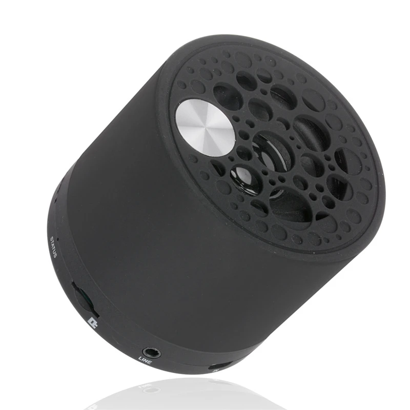 Мини Bluetooth 4,1 беспроводной динамик пыли Открытый портативный динамик черный металл