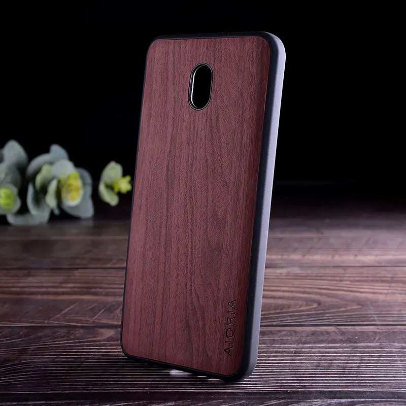 Чехол под дерево для Xiaomi Redmi 8A мягкие ТПУ Силиконовые и твердые чехлы из