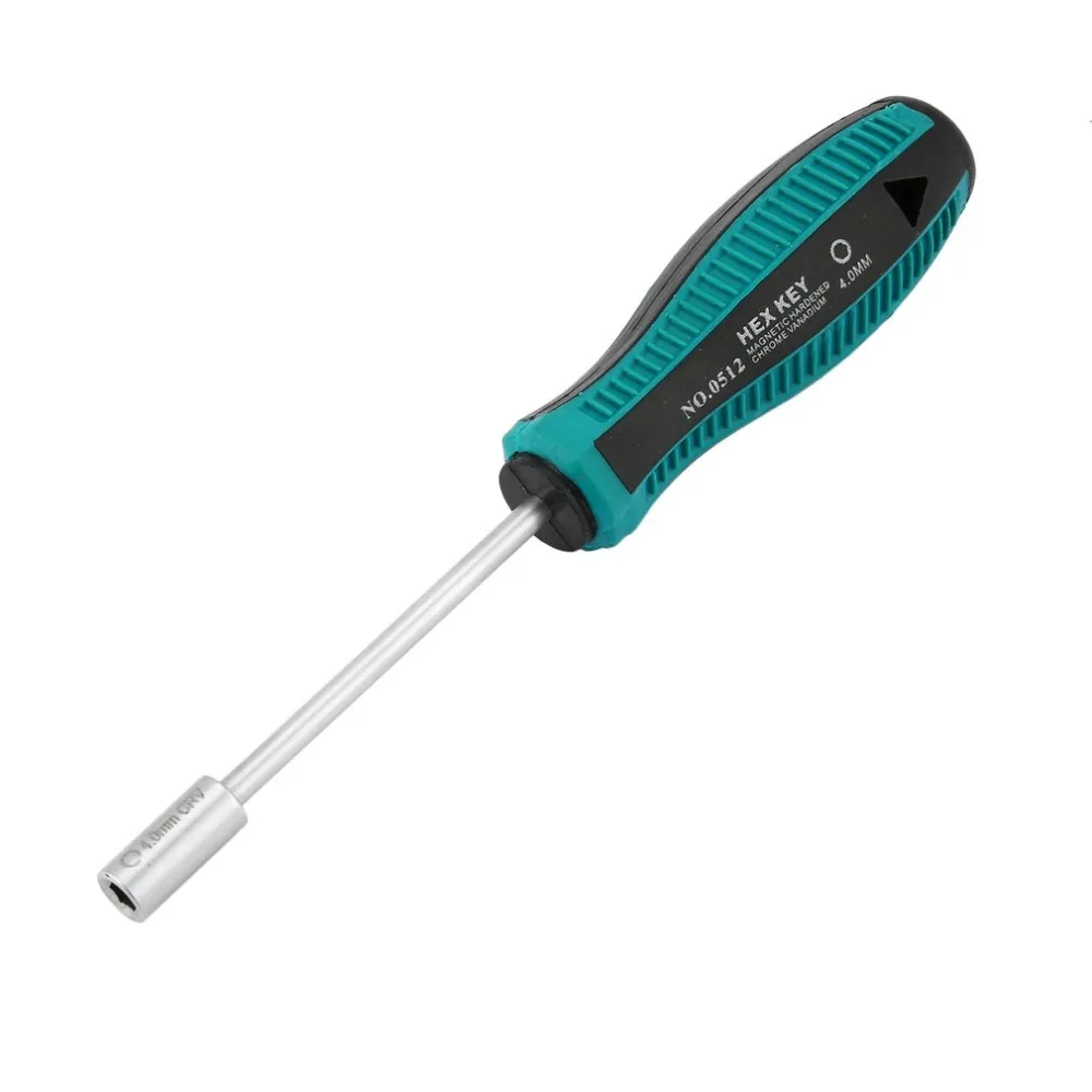 HOT 0512 Portable Hex Socket Sleeve Metal Socket Driver Wrench Screwdriver Hex Nut Key Nut Driver Professional Hand Tool