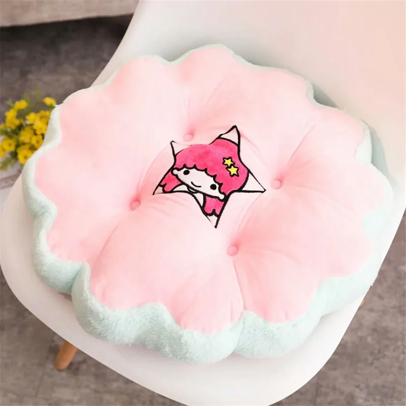 Cartoon cute Flower Biscuit Modeling Plush Cushion Sofa Pillow winter thickening office chair cushion backrest